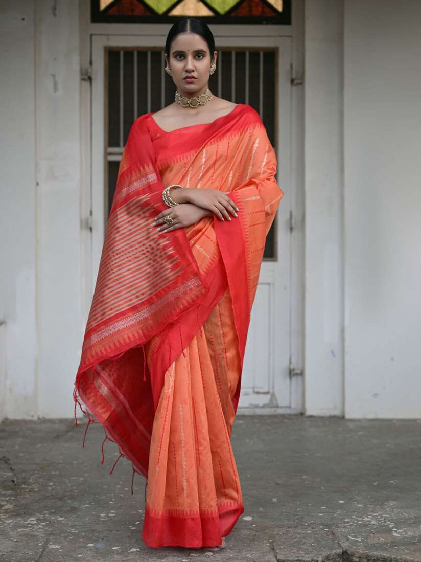 orange saree