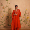 Sheesh silk kurta set (Burnt Orange)